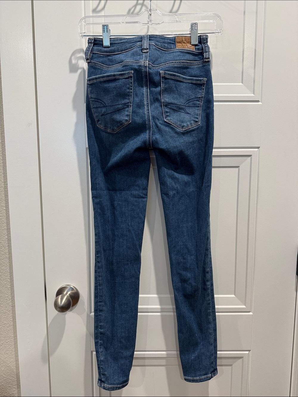 American Eagle Outfitters Dark Blue High-Rise Skinny Jeans